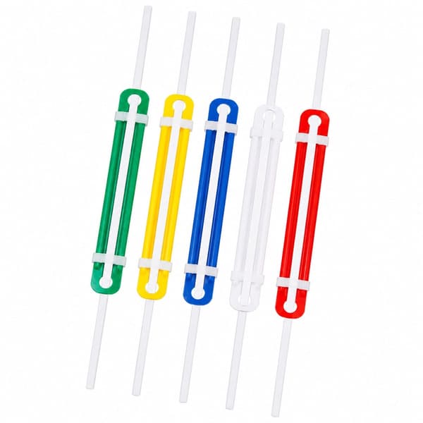 Dokumentklipp arkiveringsklipp plast 8 cm flerfärgade 50-pack