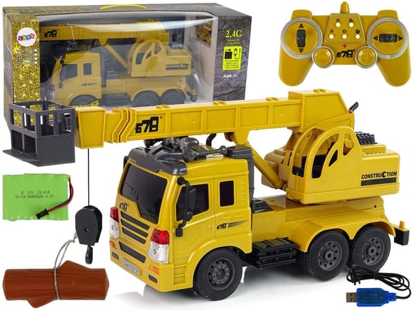Fjernstyret kranlastbil 1:20 2,4 GHz med lys og lyd 44 cm