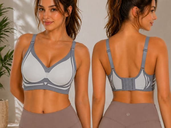Push-up urheiluliivit pehmusteilla, harmaa nylon/spandex, koko M