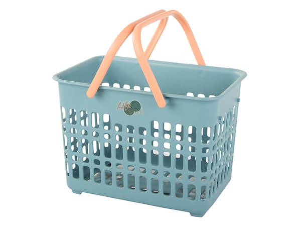 Hopfällbar shoppingkorg i plast 20,5x29x19 cm 1 st