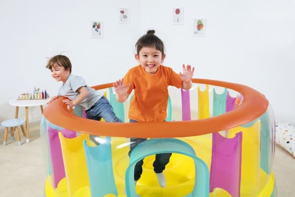 Oppustelig trampolin til børn 3-6 år 180x86 cm maks 85 kg