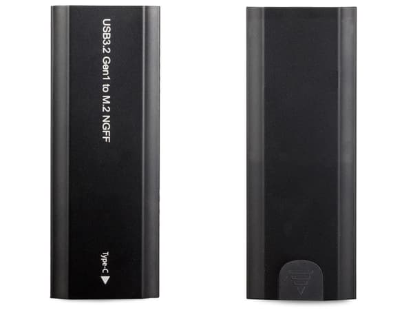 M.2 SATA NGFF SSD-kabinet USB 3.1/USB-C til 2230-2280 sort