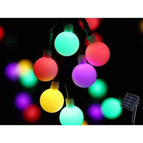 Solcellsdriven ljusslinga 20 LED multicolor 4,5 m 8 lägen