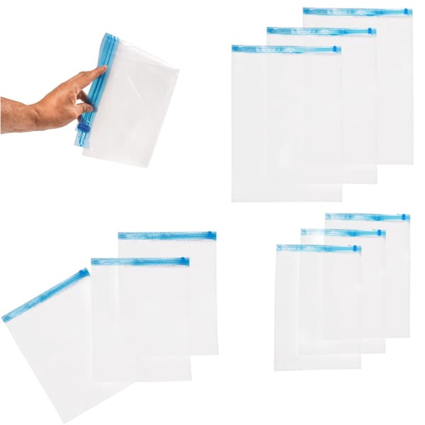Vakuumposer til tøj/tekstiler 9-pak S/M/L 35x50–50x70 cm
