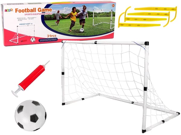 Fodboldmål til børn 109x54x68 cm med net, bold, pumpe og anker