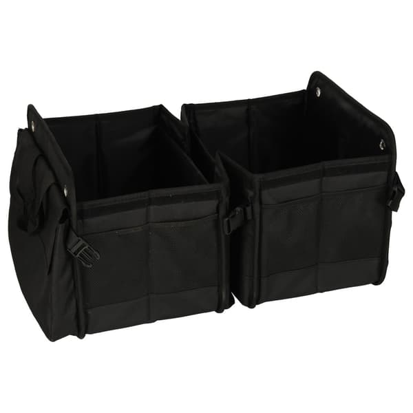 Bagageorganisator til bil med køletaske 100L foldbar sort Black