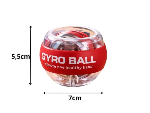 Gyroball træningsbold til håndled/underarm med håndledsrem, tilfældig farve
