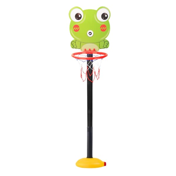 Justerbart basketset för barn groda 52-110 cm med bollpump