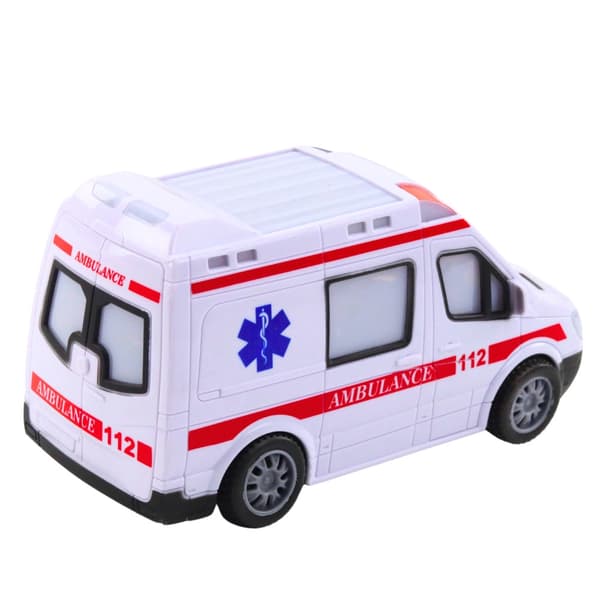 Legetøjsambulance 20 cm med lys & lyd, batteridrevet (3xAA)