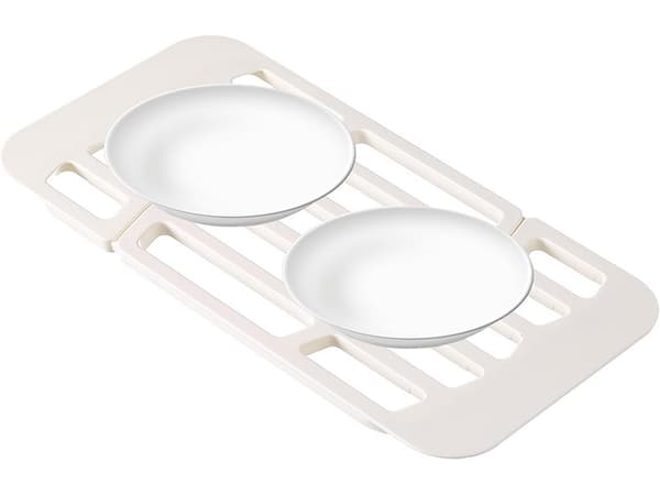 Teleskopisk opvaskebakke til vask plast hvid 33–43 x 17 cm