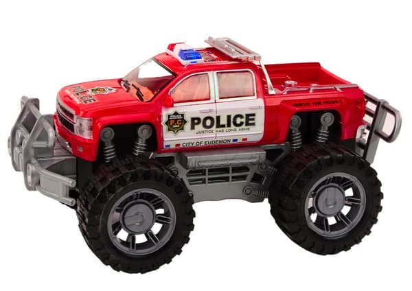 Leksaksbil polispickup off-road 31 cm friktionsdriven, 3+ år