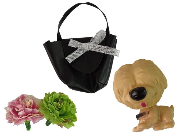 Mode-docka 30 cm med hund och accessoarer, rörliga lemmar 3+