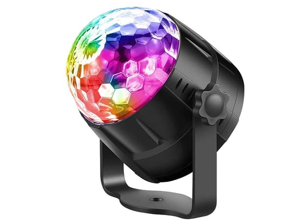 Discoprojektor RGB LED 3x1 W med fjärrkontroll 7 program