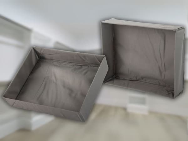 Förvaringsorganisatör för låda/garderob polyester grå 26x20x6 cm