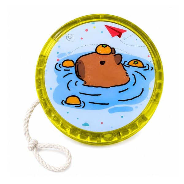 Lasten jojo capybara-kuviolla ja valotehosteilla, muovi 5,5 cm