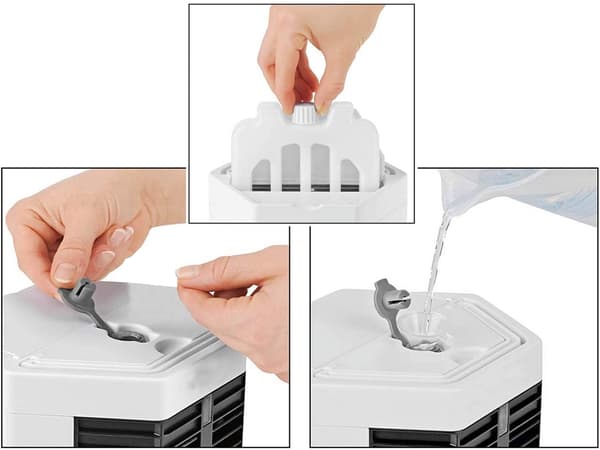 Mini luftkonditionering 2-i-1 USB med luftfuktare 8 W