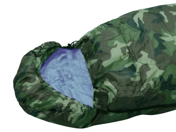 Sovsäck med huva och dragkedja 200 cm polyester moro med förvaringspåse
