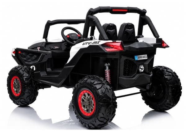 Elektrisk åkbil Jeep för barn 4x45W vit med fjärrkontroll USB/MP4
