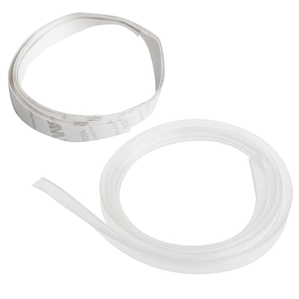 Silikonekantbånd til møbelhjørner transparent 100 cm x 1 cm selvklæbende Transparent