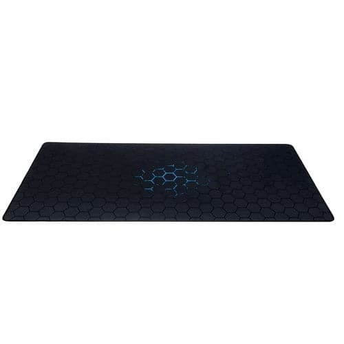 Stor musemåtte 90x40 cm vandafvisende skridsikker sort/blå honningkage