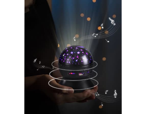 Stjerneprojektor LED med Bluetooth-højttaler hvid 11x13 cm 10 W