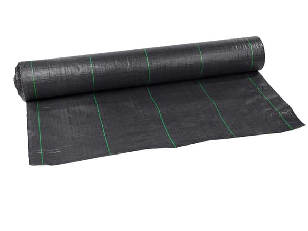 Markduk ogräsduk PP 70 g/m² 1x30 m svart med gröna linjer