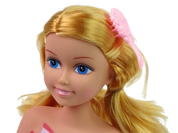 Dockhuvud för hårstyling med tillbehör, blond, 3+ år