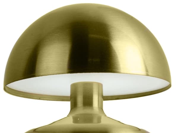 LED natlampe svampeform touch USB-C genopladelig guld/sølv 15 cm