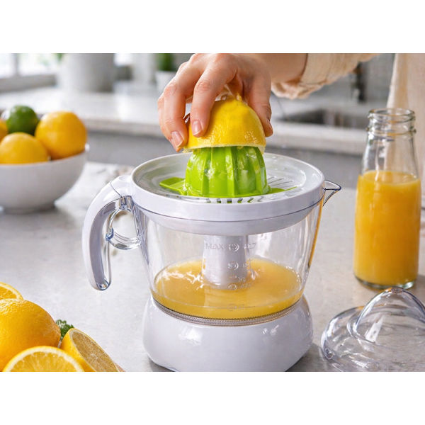 Elektrisk citruspress 0,7 L 25 W vit plast