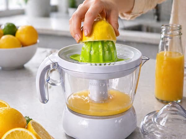 Elektrisk citruspresser 0,7 L 25 W hvid plast