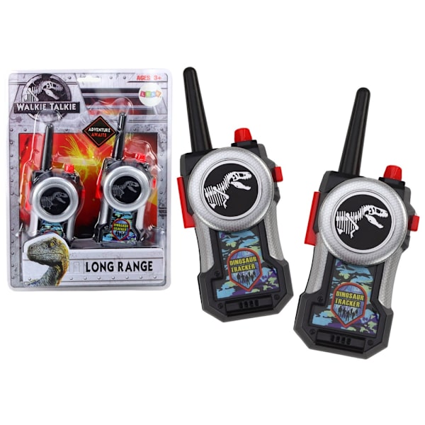 Walkie-talkie sæt 2-pack Dinosaur Tracker med lyseffekter 30–80 m