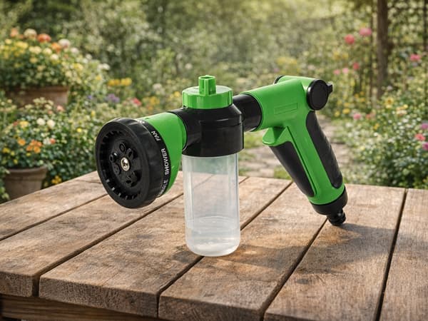 Puutarhasumutuspistooli 9 asetusta integroidulla annostelijalla 100 ml, 3/8 tum