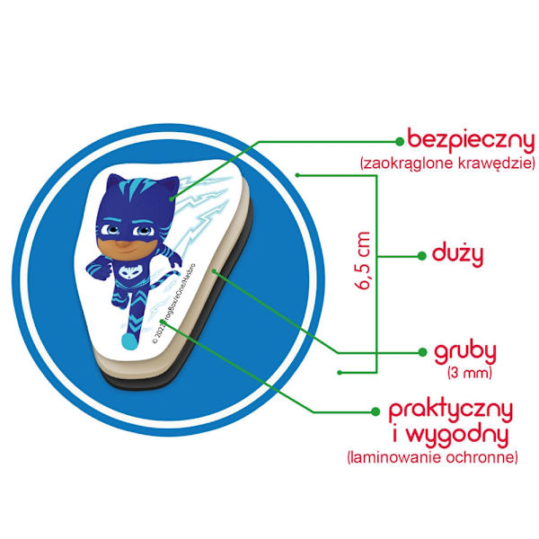 Pj Masks magnet sæt 20-pack magneter til børn 3+ (ca 3–8 cm)