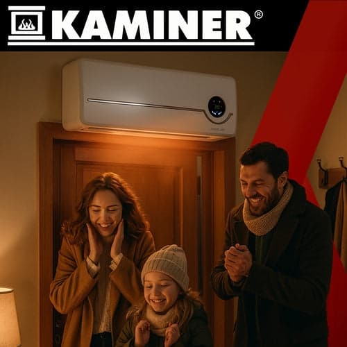 Väggvärmare luftgardin 2000W WiFi fjärrkontroll IP22 timer