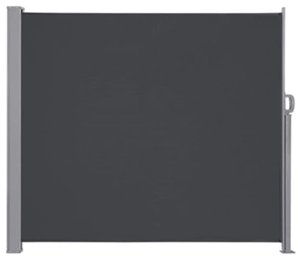 Sidomarkis mörkgrå 400x180 cm rullbar vind- och insynsskydd