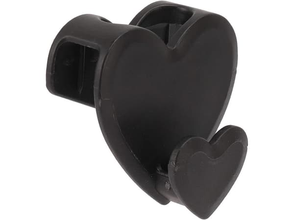 Vaatekoukku henkareille 12 kpl musta 4,5x4,5 cm