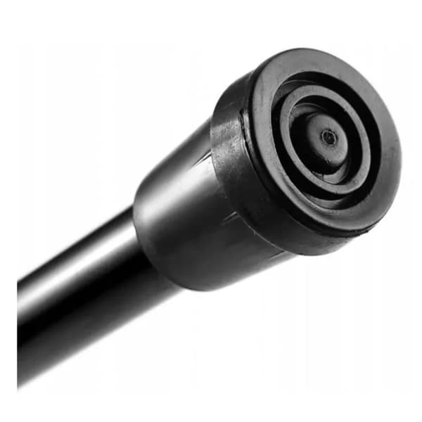Sammenfoldelig stok i aluminium 4-delt justerbar 85-95 cm sort