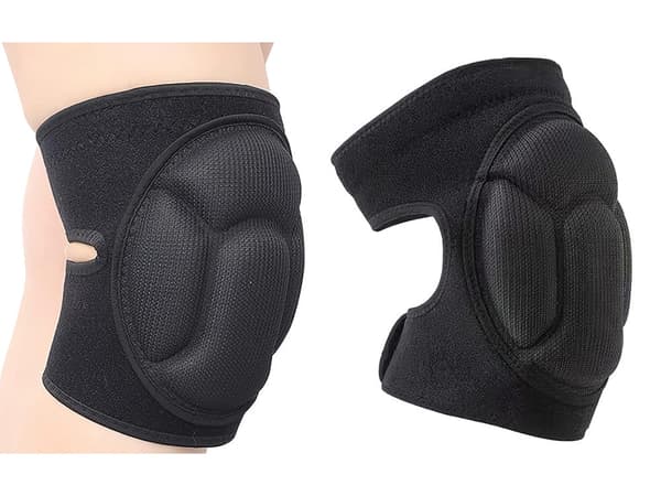 Vaahtomuoviset polvisuojat puutarhatöihin musta 2-pack 2 cm
