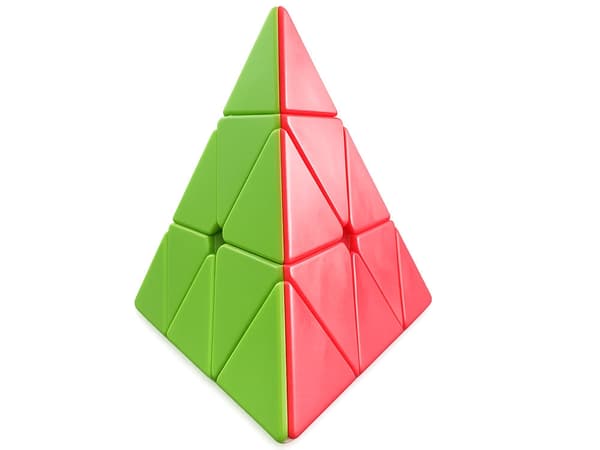 Pyraminx-pyramidikuutio 3D-logiikkapulma pyörivä muovi 9,5 cm
