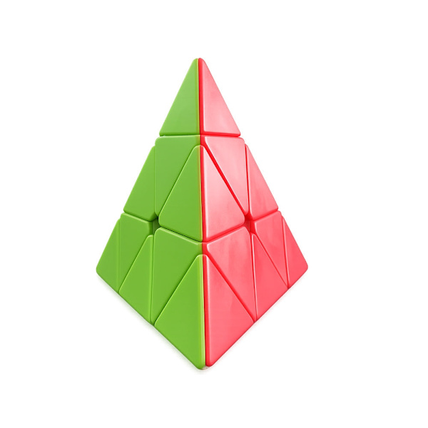 Pyraminx pyramidkub 3D logikpussel roterande plast 9,5 cm