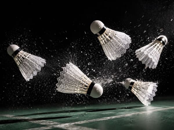 Badmintonbollar i nylon, vit 5-pack