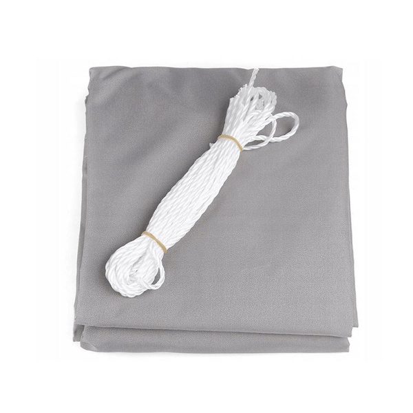 Solsegel rektangulärt 4x3 m polyester UV-skydd, grå