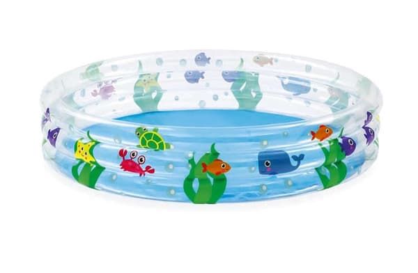 Oppustelig børnepool 152x30 cm 101 L PVC 3 ringe fra 2 år