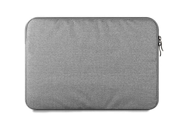 Laptopfodral 15,6 tum vadderat med sidoficka, grå 40x30 cm