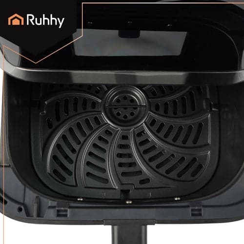 Airfryer varmluftsfriture 8L 1800W 10 programmer LED-touch sort/sølv