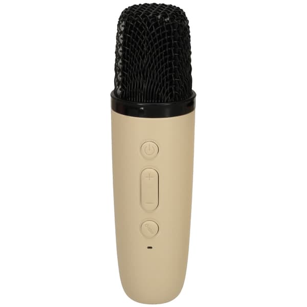 Trådlöst karaoke-set Bluetooth-högtalare 6W + mikrofon RGB LED beige