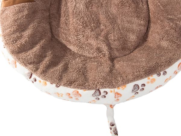 Rund hundbädd/kattbädd plysch 60 cm med vattenavvisande botten