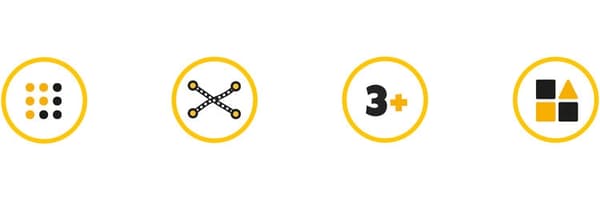 Sensoriset putket joustavat moniväriset 10-pack 15–51,5 cm