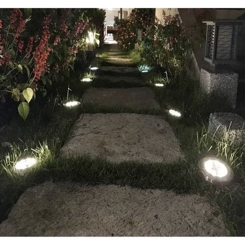 Solcellsgårdljus 12-pack 8 LED kallvit IP65 med skymningssensor