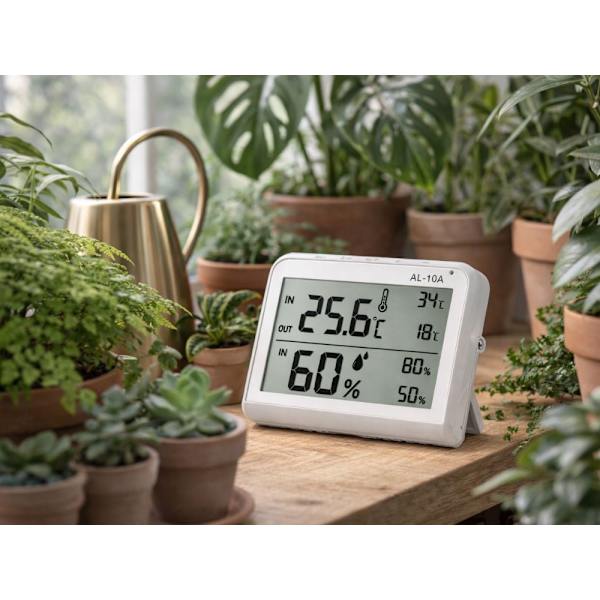 Termometer hygrometer med extern sensor LCD min/max larm °C/°F